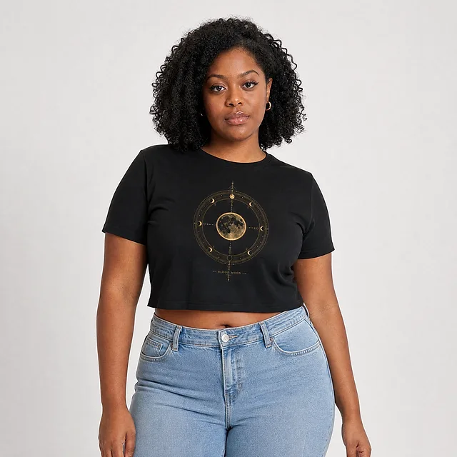 Blood Moon Crop Top on model