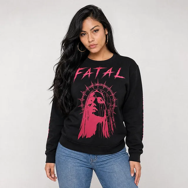 FATAL Veil Sweater on model