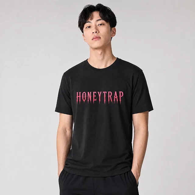 Honeytrap Poison Label Tee on model