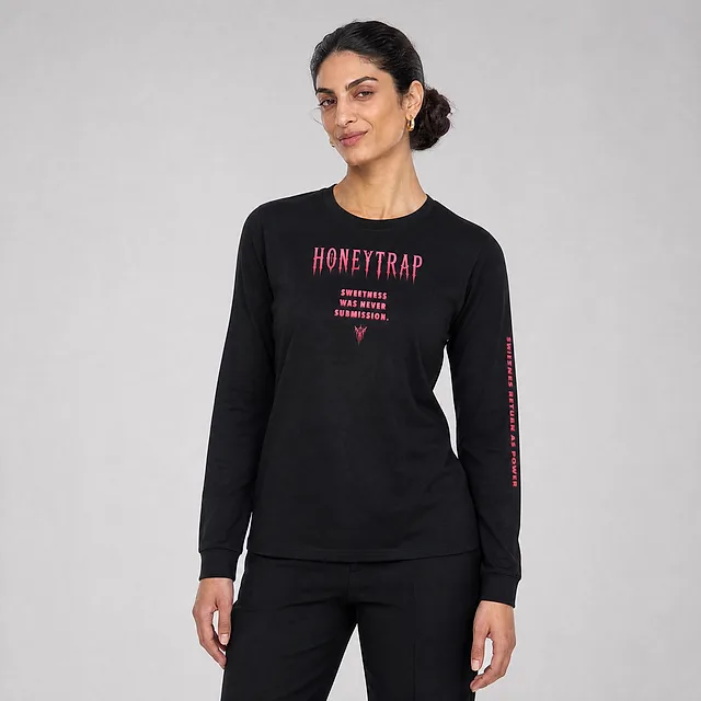 Honeytrap Sleeve Secrets Long Sleeve on model