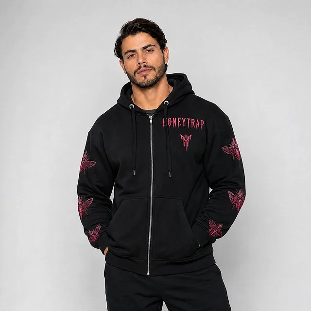 Honeytrap Trap Zip Hoodie on model