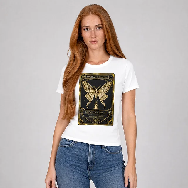 Trading Card Tee on model