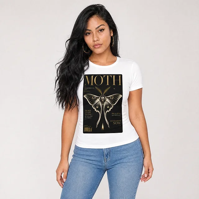 Magazine Cover Tee on model