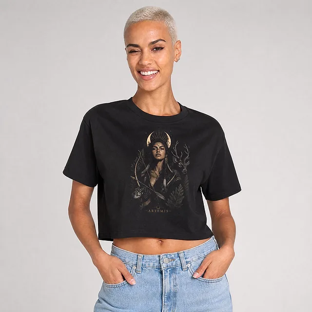 Artemis · The Huntress Crop Top on model