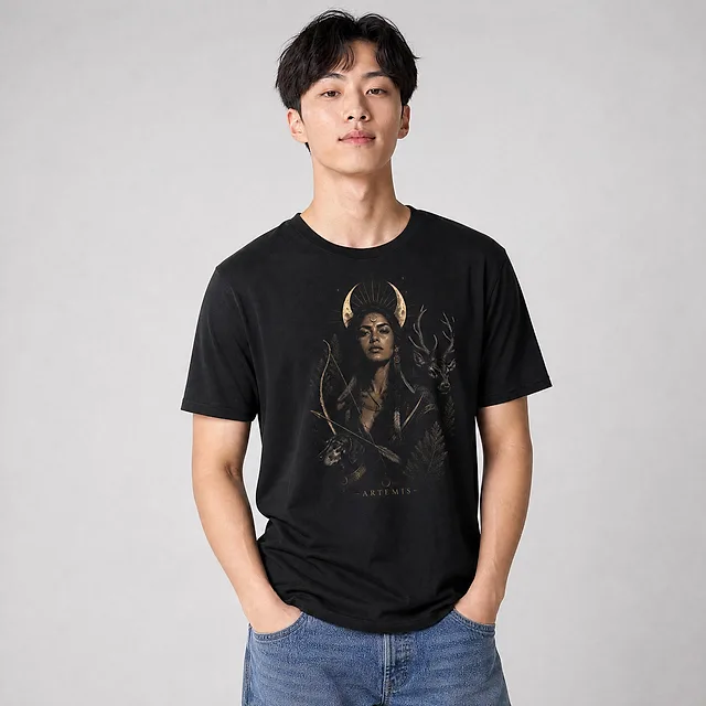 Artemis · The Huntress Tee on model