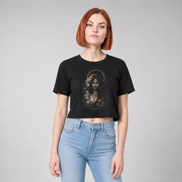 Persephone · The Dark Queen Crop Top on model