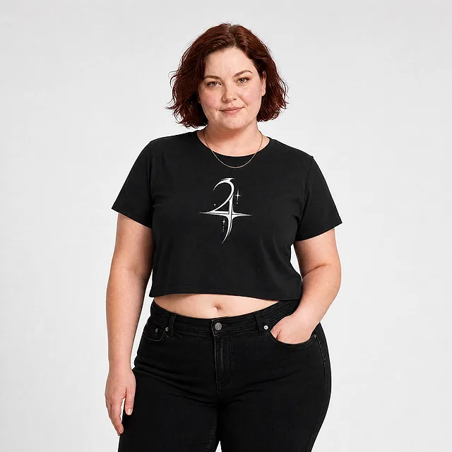 Jupiter Sigil Crop Top on model