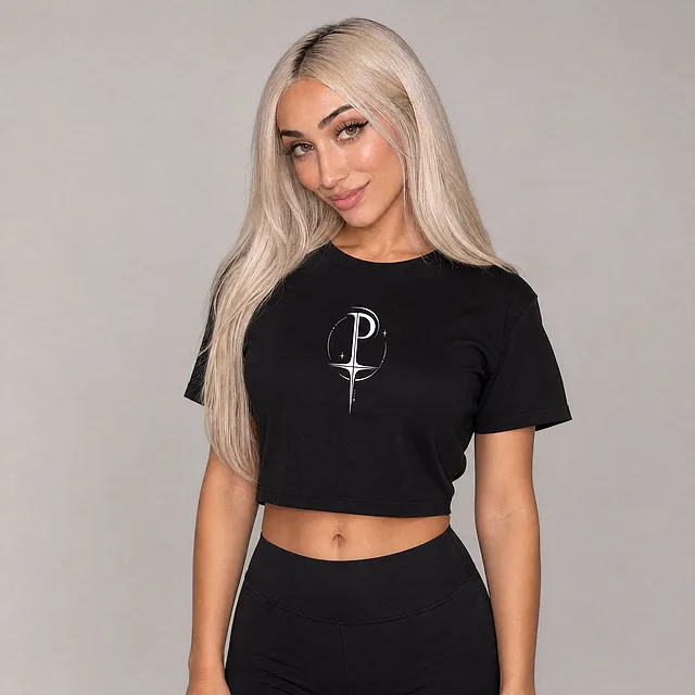Pluto Sigil Crop Top on model