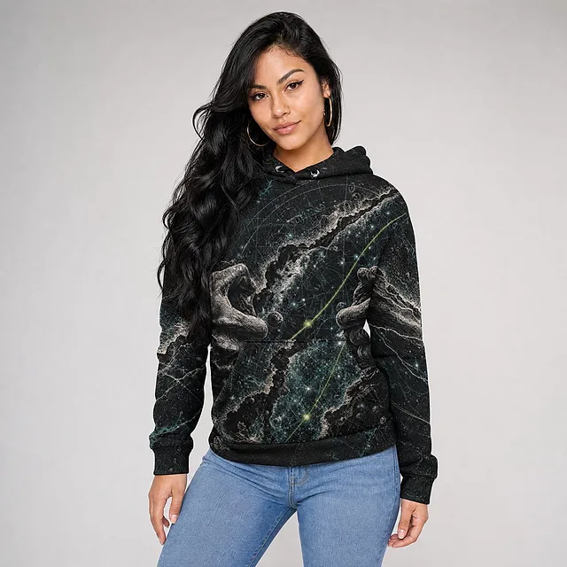 Star Wound Hoodie on model