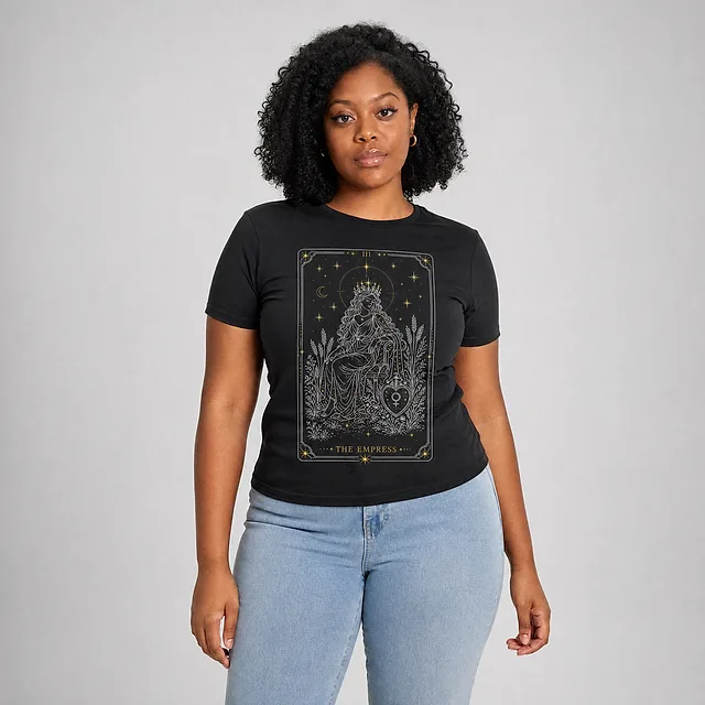 The Empress Tarot Tee on model