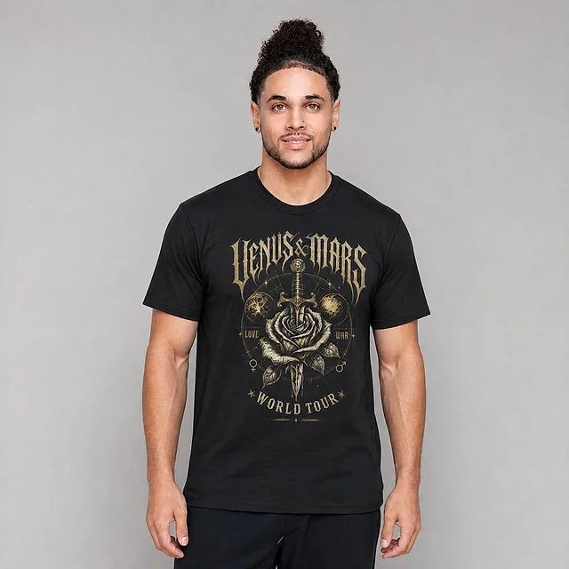 Love & War Tour Tee on model