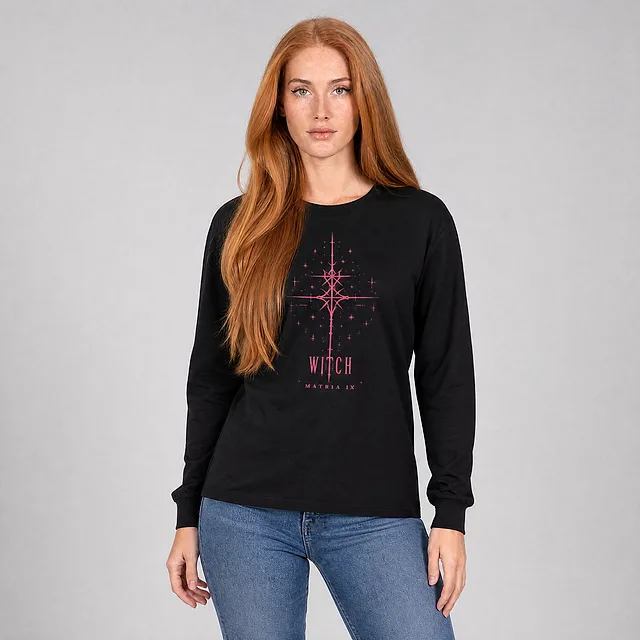 Witch Ritual File Long Sleeve on model