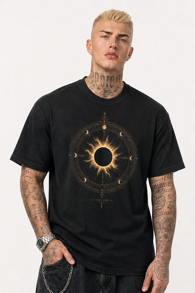 Totality · The Black Sun Tee on model