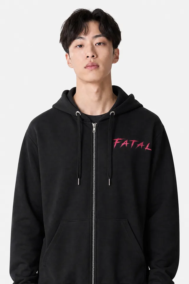 FATAL Ritual Zip Hoodie on model
