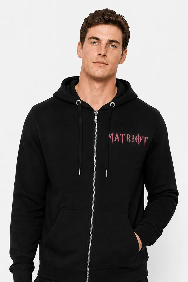 MATRIOT Zip Ritual Hoodie on model