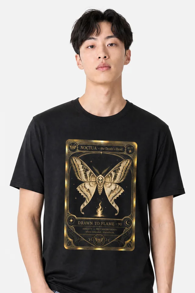 Trading Card Tee on model