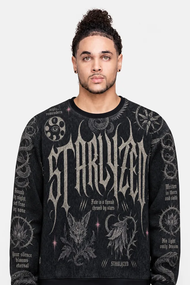Starlyzed After Dark Sweatshirt on model