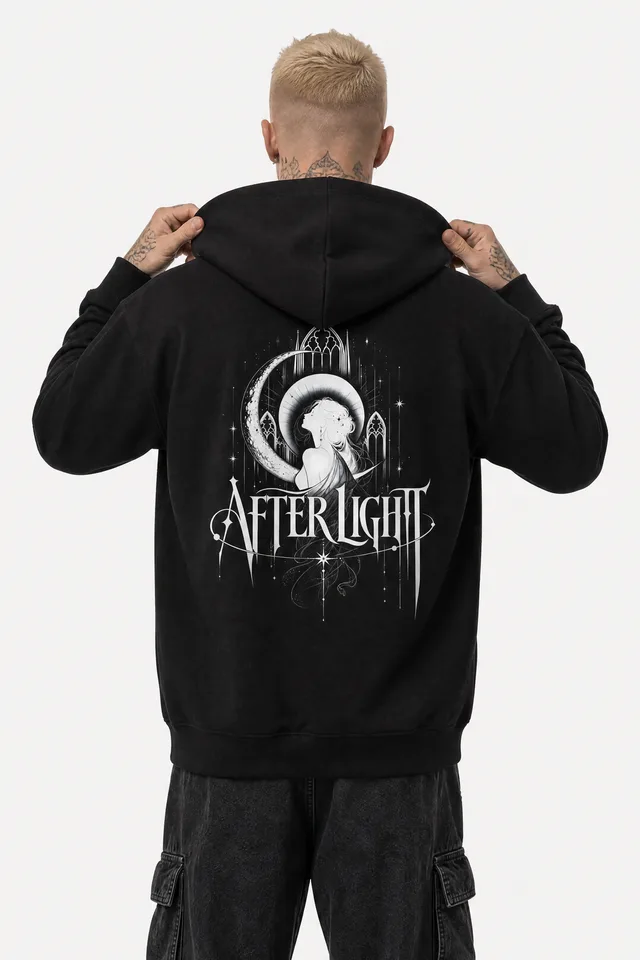 Crescent Vigil Hoodie on model