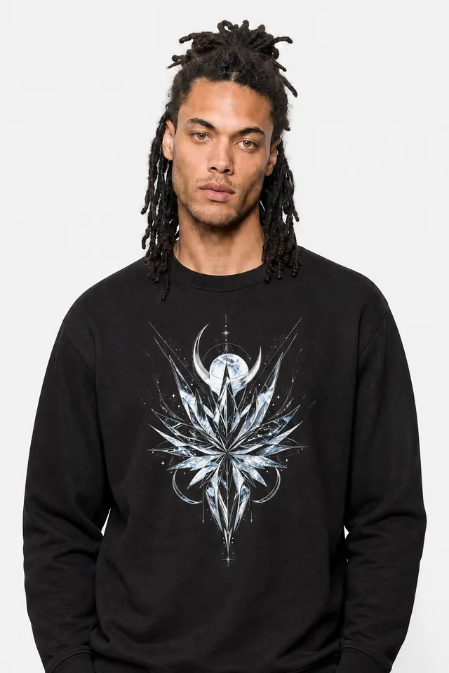 Frost Bloom Sweatshirt on model