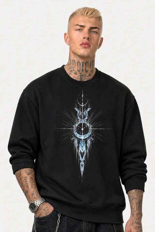 Shard Spire Sweatshirt on model