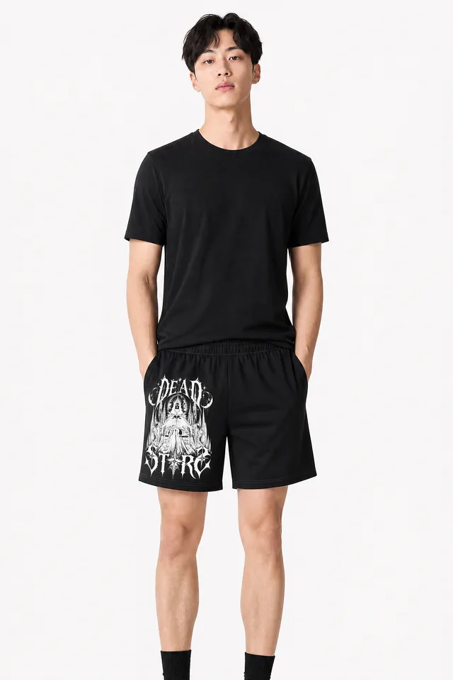 Dead Stars Athletic Shorts on model