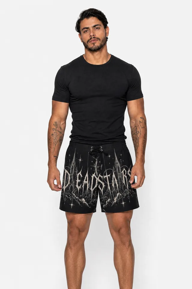Dead Stars Board Shorts on model