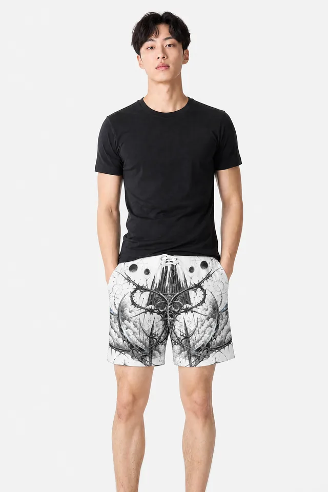Heavenmetal Board Shorts on model