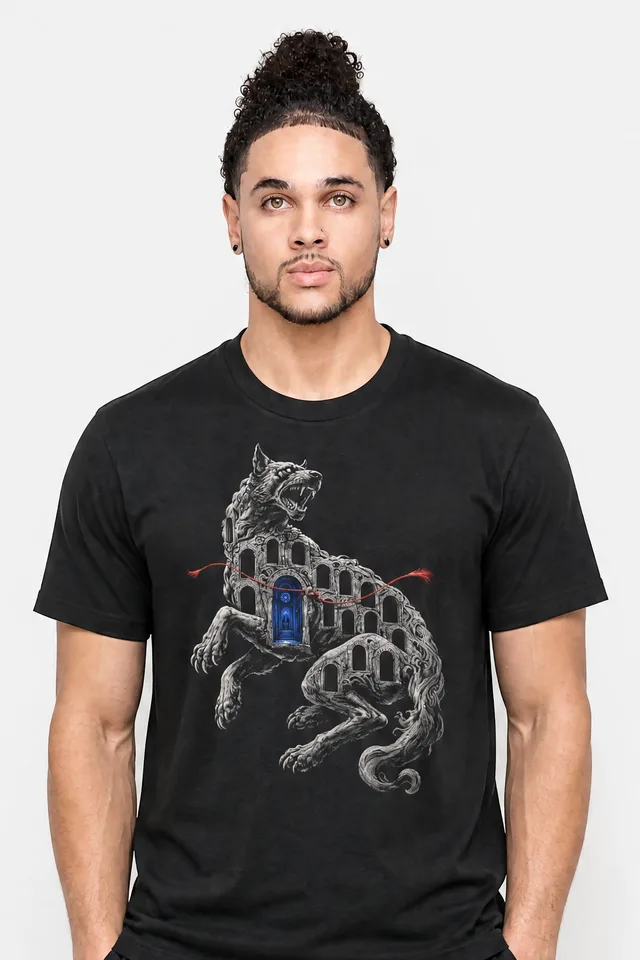 House Hound Tee on model
