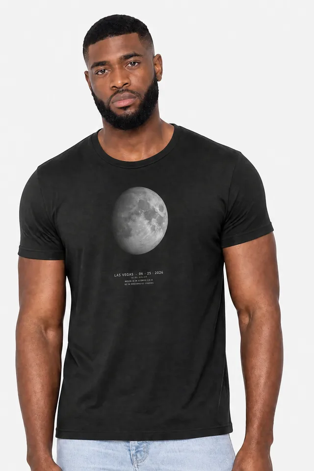 The Full-Scale Moon Tee on model