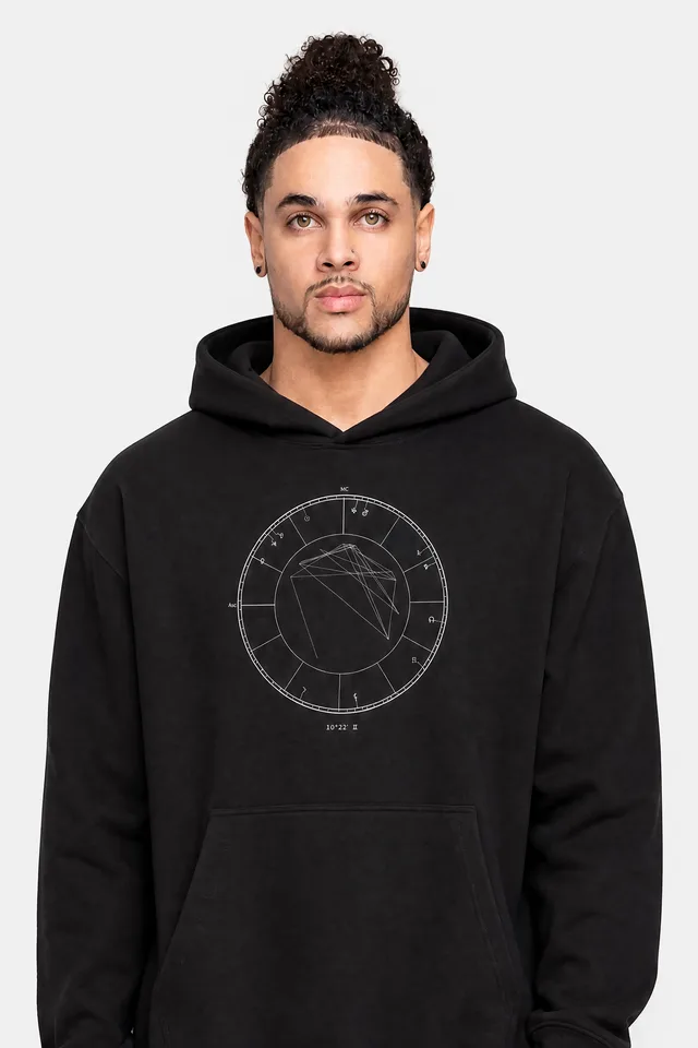 The Natal Chart Hoodie on model