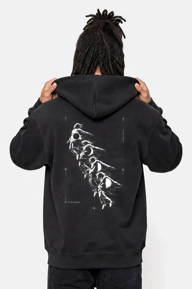 Phase Shift Hoodie on model
