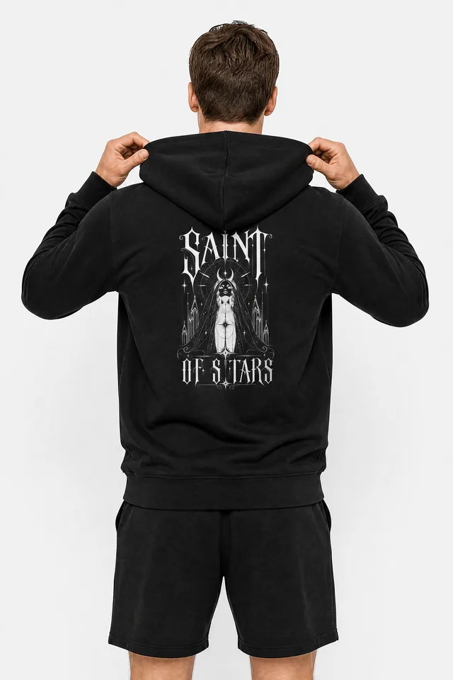 Silent Vigil Hoodie on model