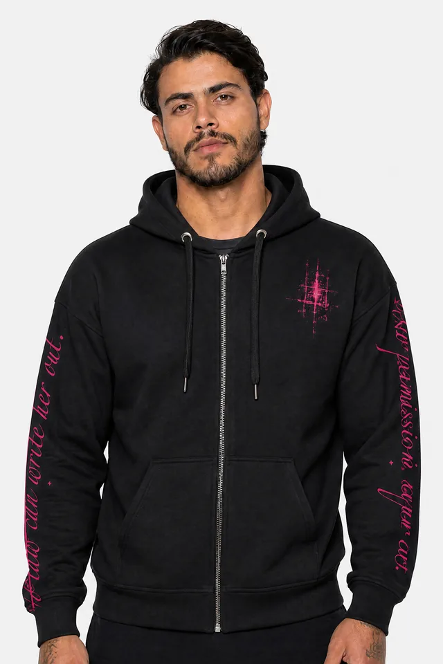 Energy Code Zip Hoodie on model