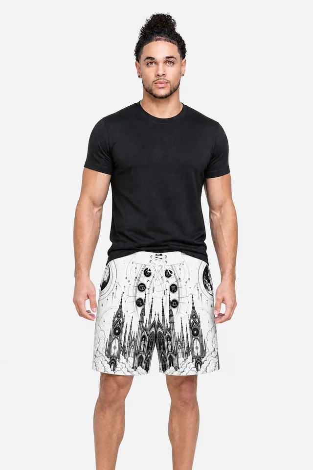 Zodiac Cathedral Board Shorts on model