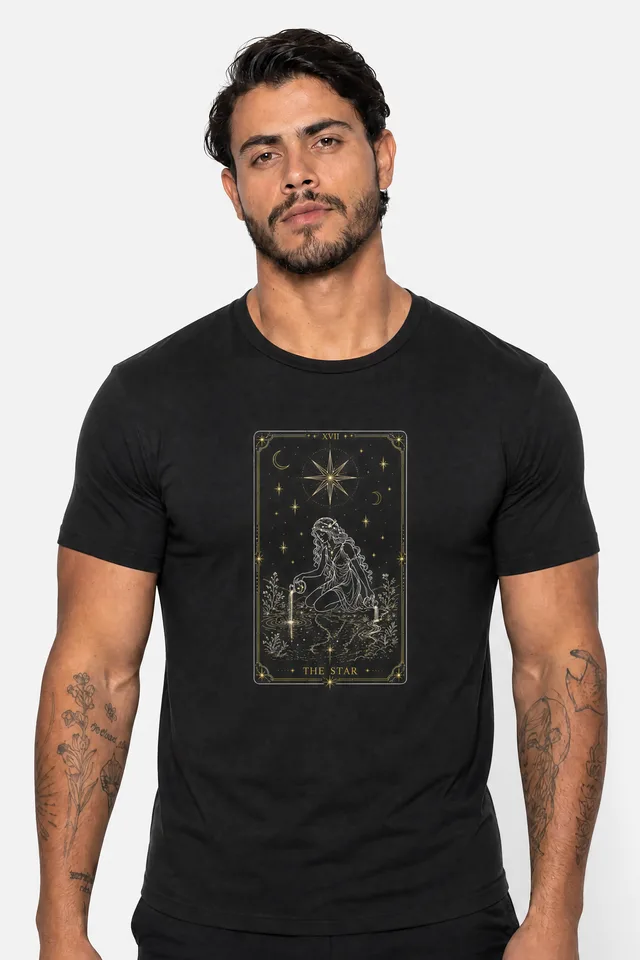 The Star Tarot Tee on model