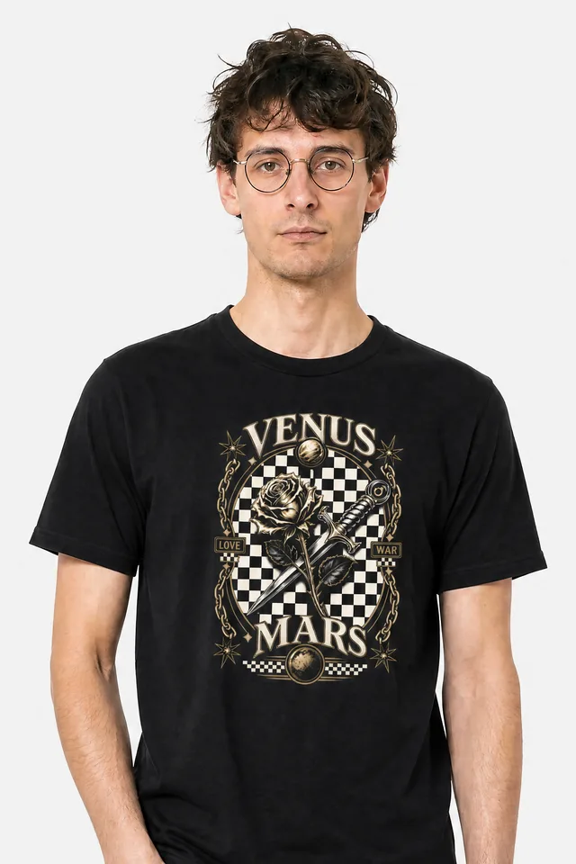 Checkerboard Tee on model