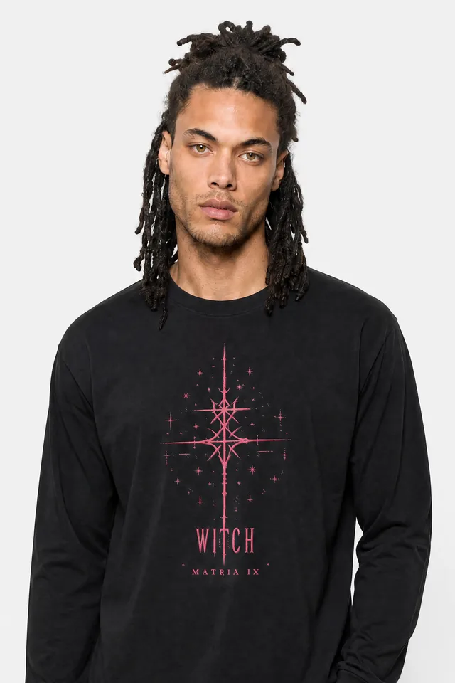 Witch Ritual File Long Sleeve on model