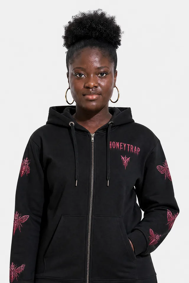 Honeytrap Trap Zip Hoodie on model