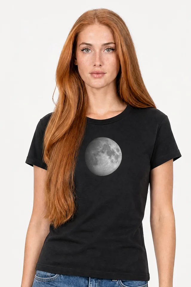 The Moon Tee on model