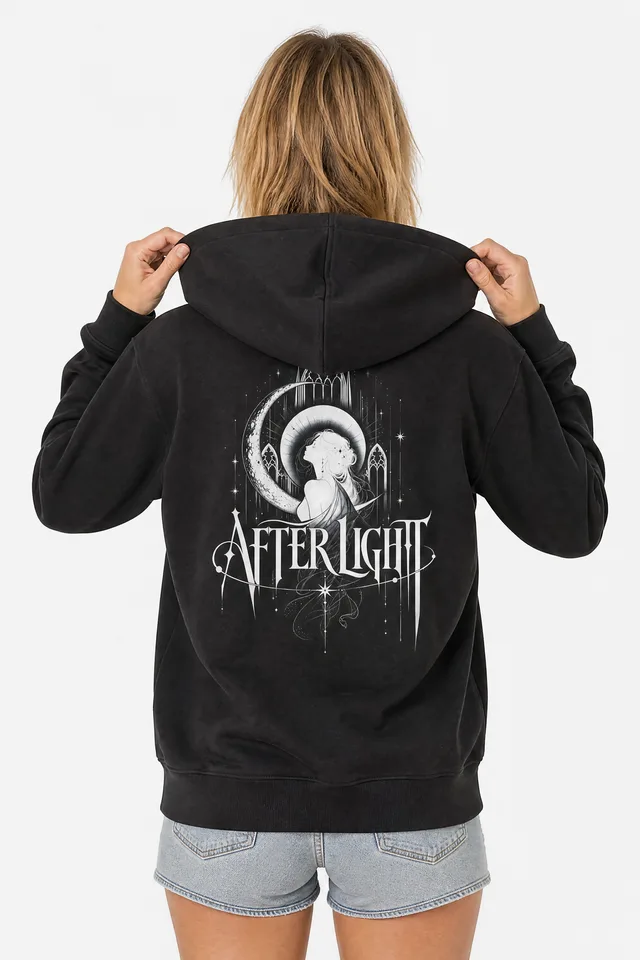Crescent Vigil Hoodie on model