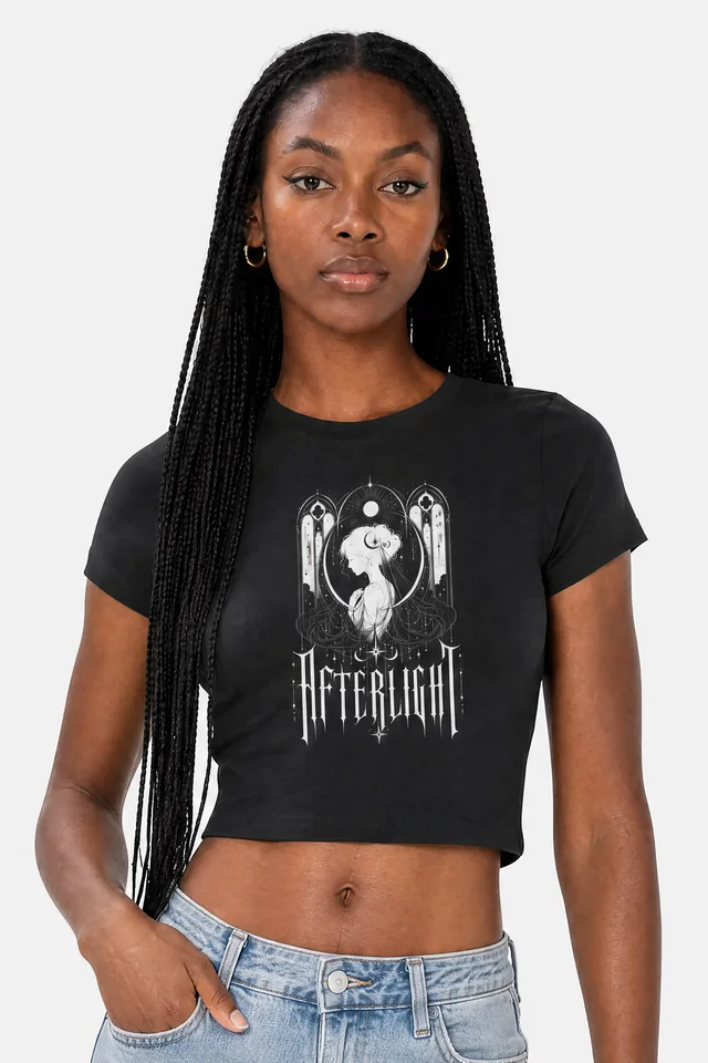 Stained Arch Crop Top on model