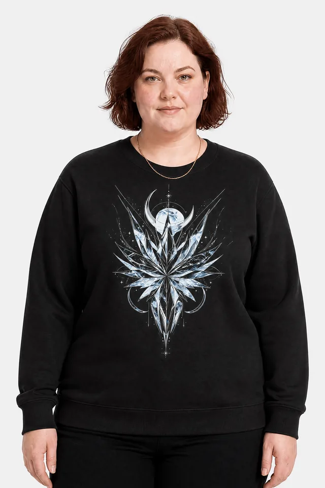 Frost Bloom Sweatshirt on model