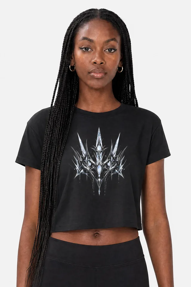 Thorn Crown Crop Top on model