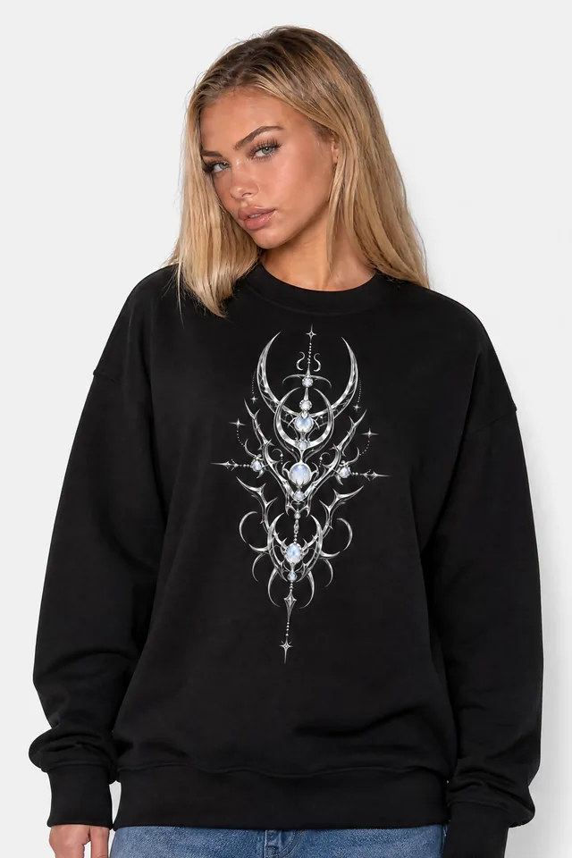 Triple Crescent Sweatshirt on model