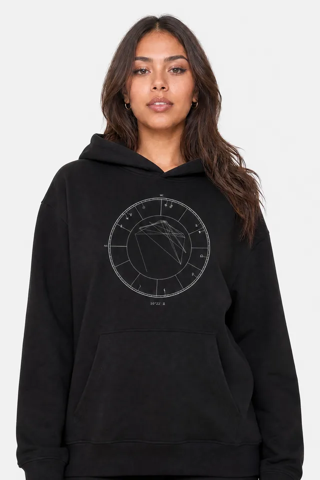 The Natal Chart Hoodie on model
