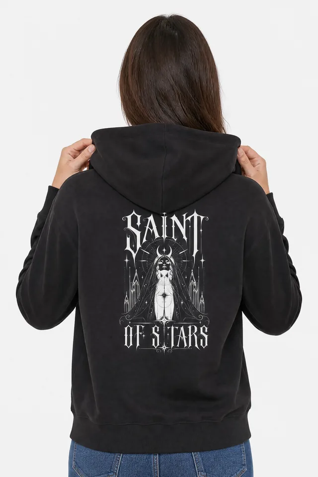 Silent Vigil Hoodie on model