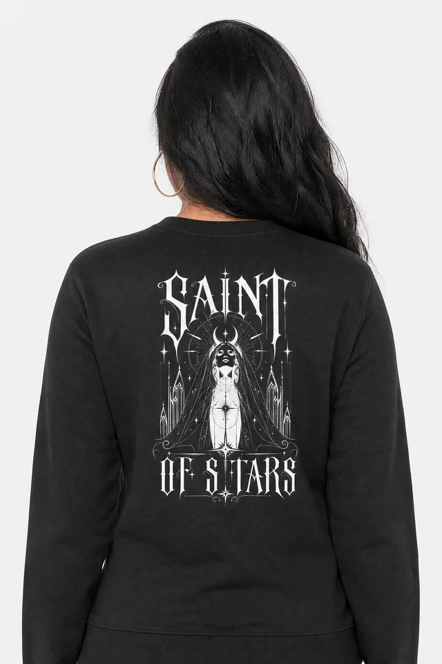 Silent Vigil Sweatshirt on model