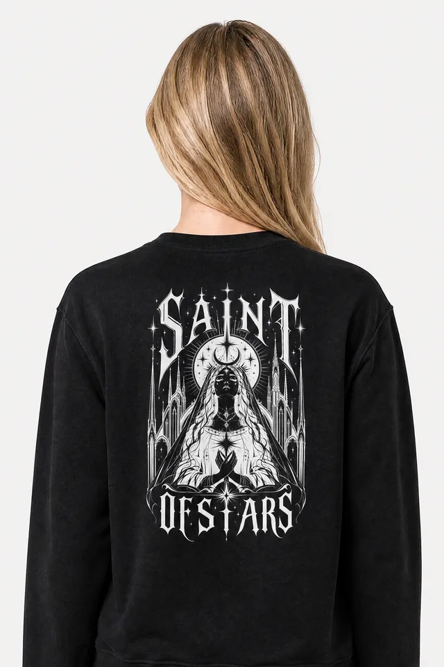 Veiled Prayer Sweatshirt on model