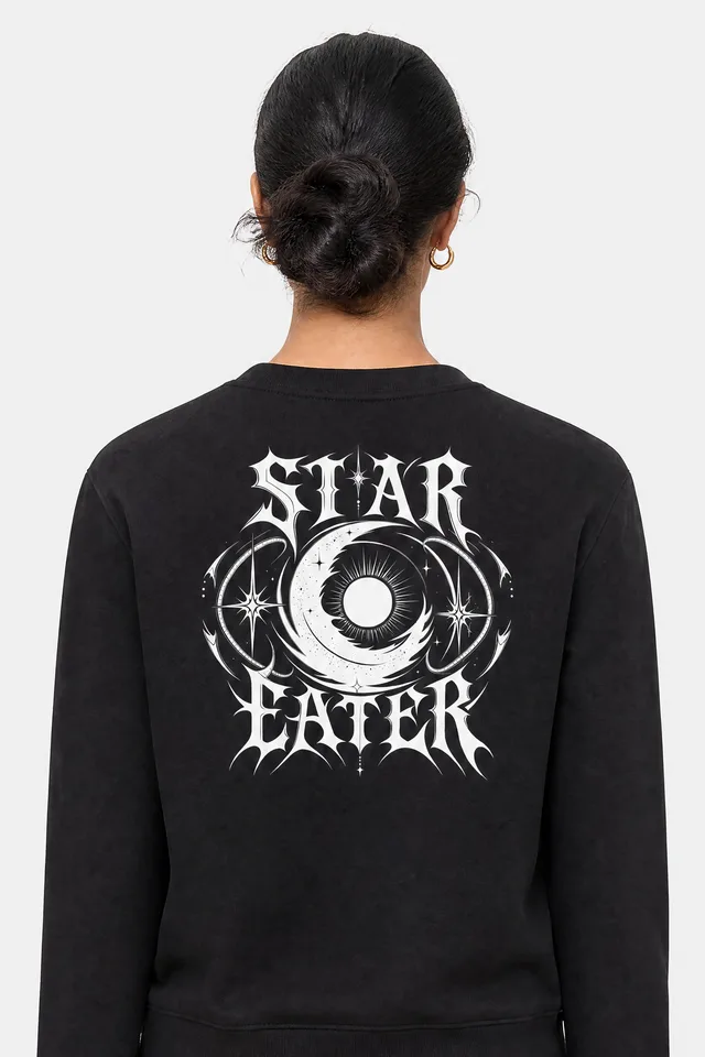 Eclipse Eye Sweatshirt on model