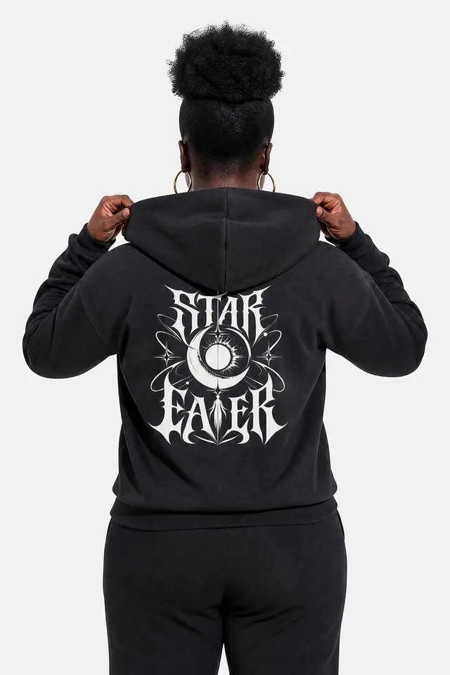 Serpent Moon Hoodie on model
